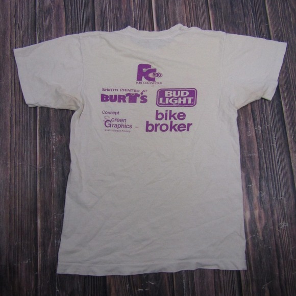 Vintage Fruit Of The Loom Buckeye Road Race Shirt Mens Medium White Cycling Tee - Picture 5 of 8
